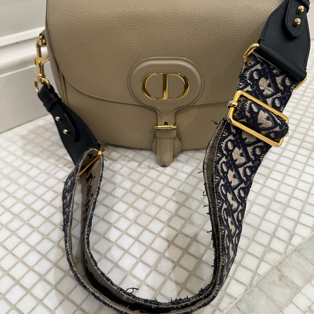 Dior Taupe Leather Crossbody Bag - Picture 3 of 16